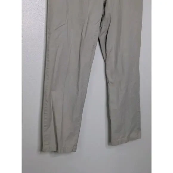 Banana Republic Pants Mens 36 X 34 Gavin Straight Fit Chino Beige Flat Front - Picture 5 of 9